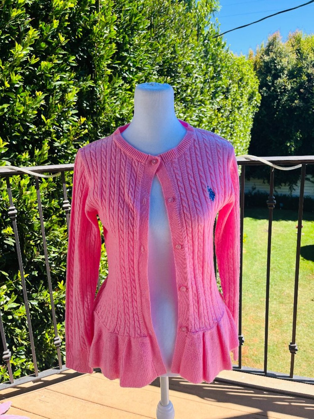 US Polo Association Pink Cardigan - NWOT